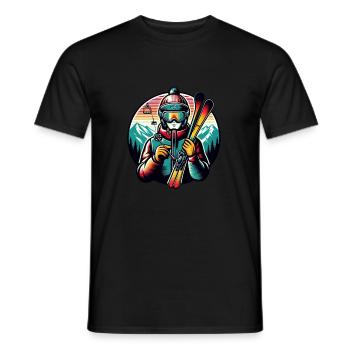 Ski Instructor Gifts - Men's T-Shirt - black - Front - AI Model Male 178 light (178cm)