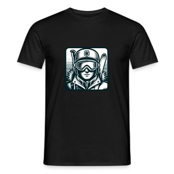 Ski Instructor Gifts - Men's T-Shirt - black - Front - AI Model Male 178 light (178cm)