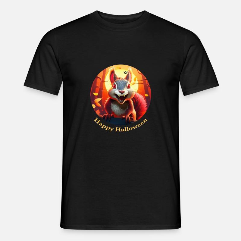 Eichhörnchen Halloween - Männer T-Shirt - Schwarz
