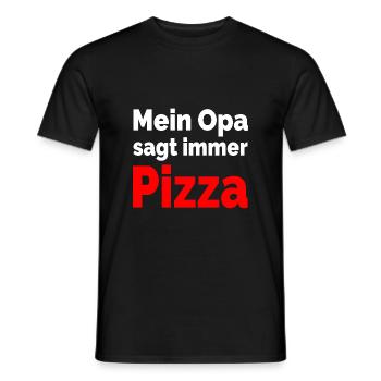 Pizza - Männer T-Shirt - Schwarz - Vorne - AI Model Male 178 light (178cm)