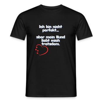 Nicht perfekt - Männer T-Shirt - Schwarz - Vorne - AI Model Male 178 light (178cm)