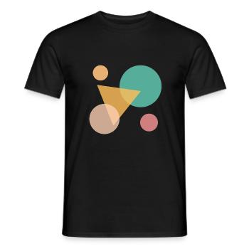 Moderne Abstrakte Geometrische - Männer T-Shirt - Schwarz - Vorne - AI Model Male 178 light (178cm)