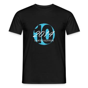 10 ans d’âge Edition Limitée - T-shirt homme - noir - Devant - AI Model Male 178 light (178cm)