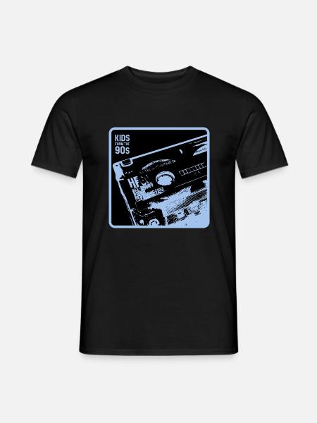 Kids from the 90s - black blue close-up - Männer T-Shirt - Schwarz