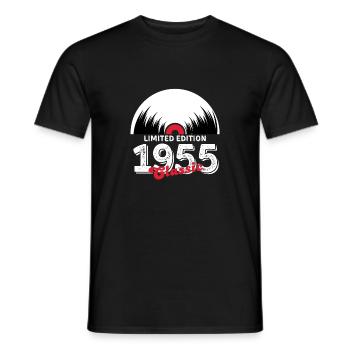 Limited edition 1955 Classic vinyle - T-shirt homme - noir - Devant - AI Model Male 178 light (178cm)