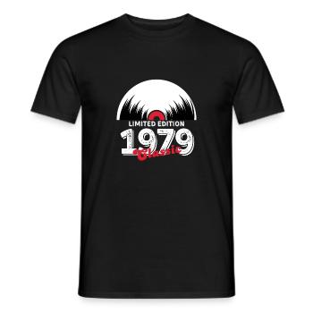 Limitierte Auflage 1979 Klassisches Vinyl - Männer T-Shirt - Schwarz - Vorne - AI Model Male 178 light (178cm)