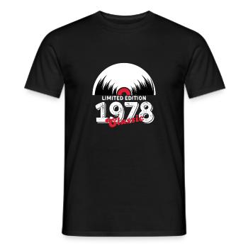 Limitierte Auflage 1978 Klassisches Vinyl - Männer T-Shirt - Schwarz - Vorne - AI Model Male 178 light (178cm)