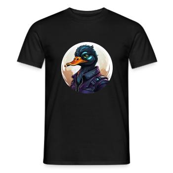Canard au cigare - T-shirt homme - noir - Devant - AI Model Male 178 light (178cm)