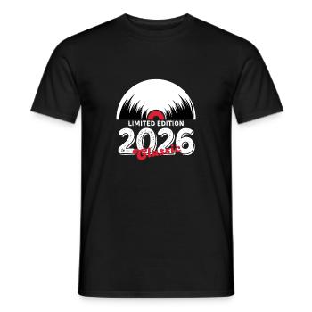 Limited edition 2026 Classic vinyle - T-shirt homme - noir - Devant - AI Model Male 178 light (178cm)