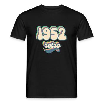 1952 Retro Geschenkidee - Männer T-Shirt - Schwarz - Vorne - AI Model Male 178 light (178cm)