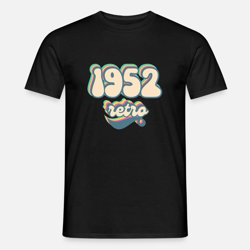 1952 Retro Geschenkidee - Männer T-Shirt - Schwarz