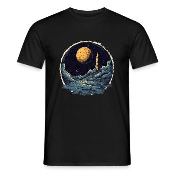 Aventure dans l’espace : Départ vers de nouveaux mondes ! - T-shirt homme - noir - Devant - AI Model Male 178 light (178cm)