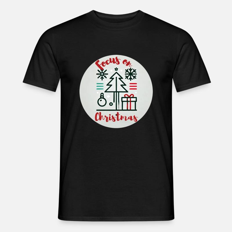 Focus on chrismas - Männer T-Shirt - Schwarz