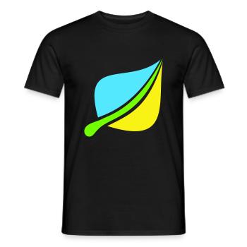 Feuille symbole écologique feuilles arbre feuille vert - T-shirt homme - noir - Devant - AI Model Male 178 light (178cm)