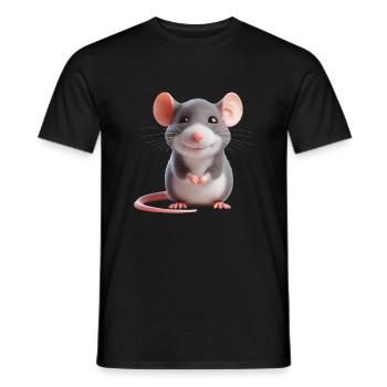 Maus 3 - Männer T-Shirt - Schwarz - Vorne - AI Model Male 178 light (178cm)