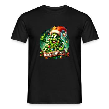 Le sapin de noel - T-shirt homme - noir - Devant - AI Model Male 178 light (178cm)