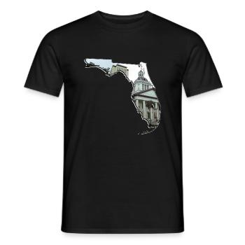 Florida State Capitol in Florida Landkarte - Männer T-Shirt - Schwarz - Vorne - AI Model Male 178 light (178cm)