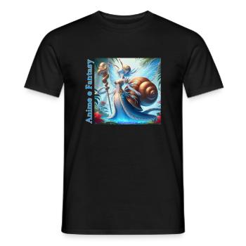 KöniginSchnecken01a - Männer T-Shirt - Schwarz - Vorne - AI Model Male 178 light (178cm)