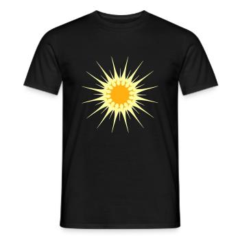 Bright Sun Rays Summer Glow Light Warmth - Men's T-Shirt - black - Front - AI Model Male 178 light (178cm)