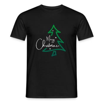 Joyeux sapin de Noël - T-shirt homme - noir - Devant - AI Model Male 178 light (178cm)