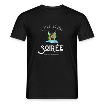 Ich kann nicht, ich hatte einen Abend mit Außerirdischen - Männer T-Shirt - Schwarz - Vorne - AI Model Male 178 light (178cm)