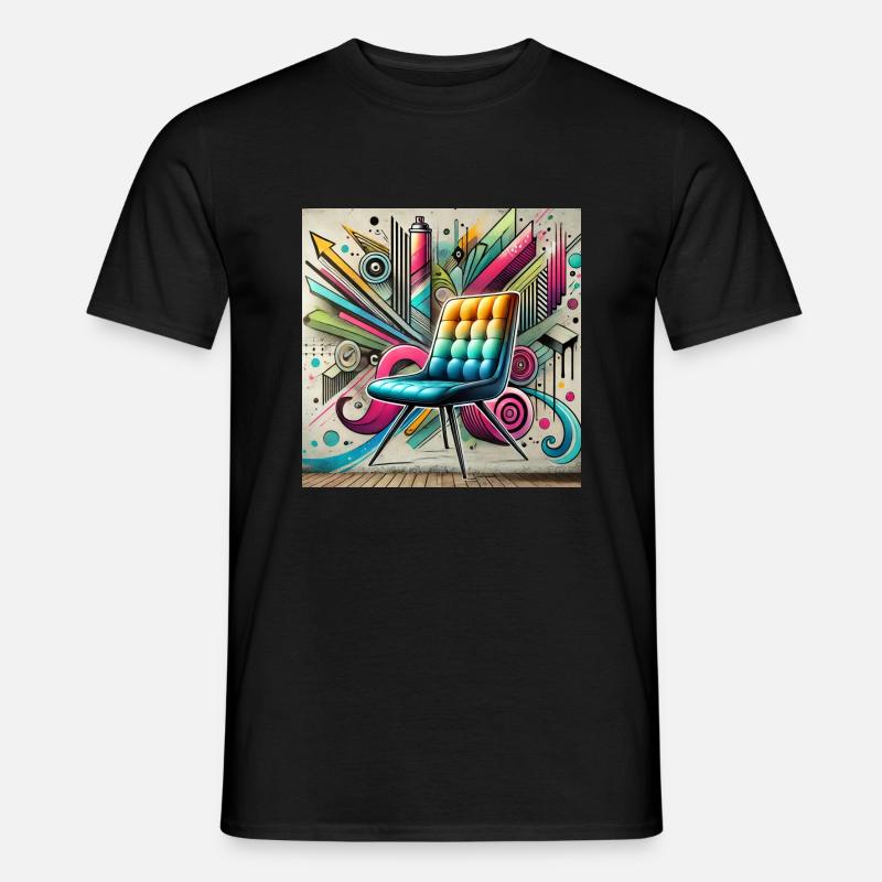 Stuhl Graffiti Möbelverkäufer - Männer T-Shirt - Schwarz
