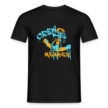 Segeln Crew Member Anker Graffiti Spray Tropfen - Männer T-Shirt - Schwarz - Vorne - AI Model Male 178 light (178cm)