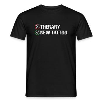 Therapy New Tattoo Inked Skin Illustration Body - Men's T-Shirt - black - Front - AI Model Male 178 light (178cm)