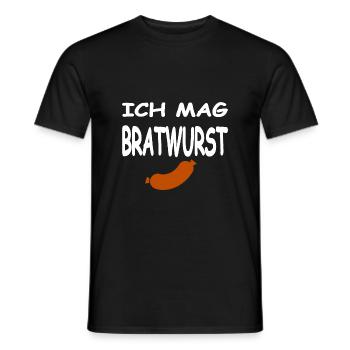 Bratwurst - Männer T-Shirt - Schwarz - Vorne - AI Model Male 178 light (178cm)
