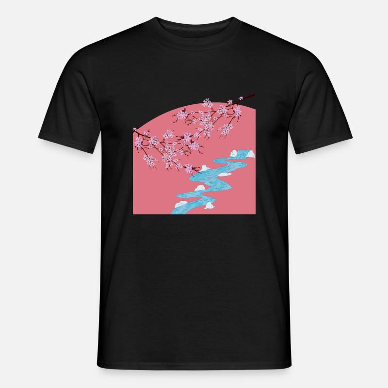 Sakura - Männer T-Shirt - Schwarz