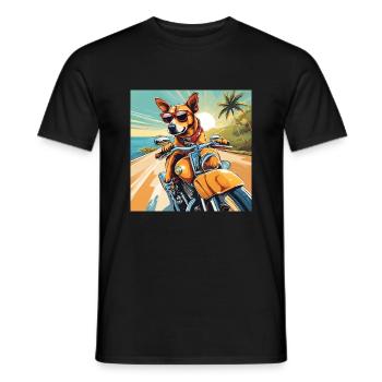 Dog - Men's T-Shirt - black - Front - AI Model Male 178 light (178cm)