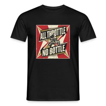 For motocross fans: Only speed counts - Men's T-Shirt - black - Front - AI Model Male 178 light (178cm)