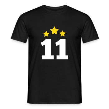 11 Year Star - 11th Anniversary Gift - Men's T-Shirt - black - Front - AI Model Male 178 light (178cm)