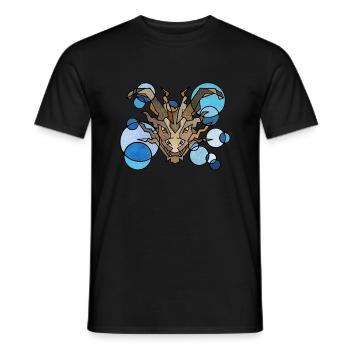 Géométrie du dragon - T-shirt homme - noir - Devant - AI Model Male 178 light (178cm)