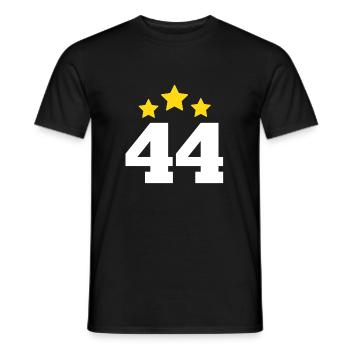 44 Jahre Stern - Geschenk zum 44. Jubiläum - Männer T-Shirt - Schwarz - Vorne - AI Model Male 178 light (178cm)