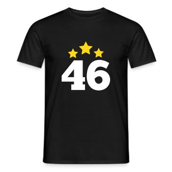 46 Jahre Stern - Geschenk zum 46. Jubiläum - Männer T-Shirt - Schwarz - Vorne - AI Model Male 178 light (178cm)