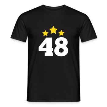 48 Years Star - 48th Anniversary Gift - Men's T-Shirt - black - Front - AI Model Male 178 light (178cm)