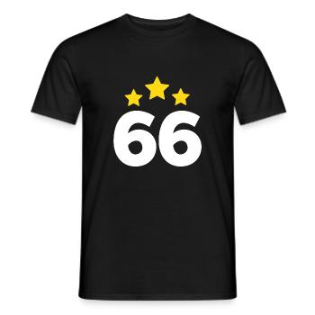 66 Years Star - 66th Anniversary Gift - Men's T-Shirt - black - Front - AI Model Male 178 light (178cm)