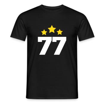 77 Years Star - 77th Anniversary Gift - Men's T-Shirt - black - Front - AI Model Male 178 light (178cm)