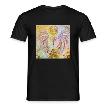 Herzengel Mensch Sein - Männer T-Shirt - Schwarz - Vorne - AI Model Male 178 light (178cm)