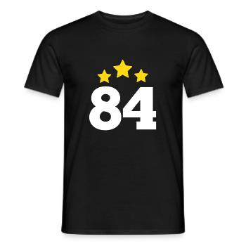 84 Years Star - 84th Anniversary Gift - Men's T-Shirt - black - Front - AI Model Male 178 light (178cm)