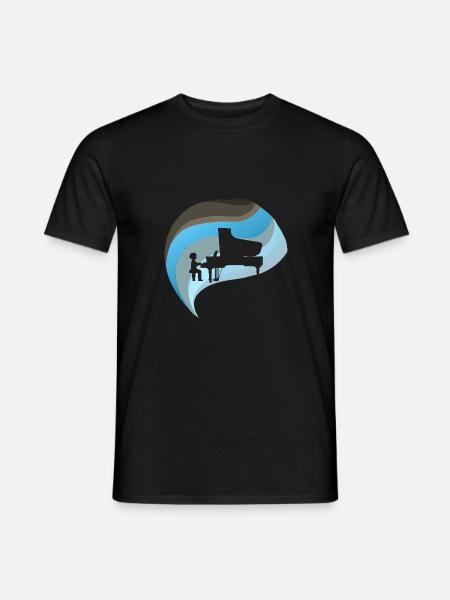 Pianist Musikschule - Männer T-Shirt - Schwarz