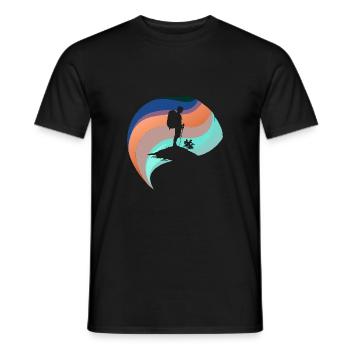 Randonnée Randonnée - T-shirt homme - noir - Devant - AI Model Male 178 light (178cm)