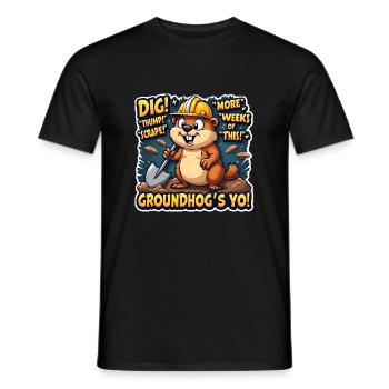 GROUNDHOG - Men's T-Shirt - black - Front - AI Model Male 178 light (178cm)