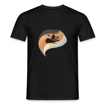 Rowing Paddling Whitewater - Men's T-Shirt - black - Front - AI Model Male 178 light (178cm)