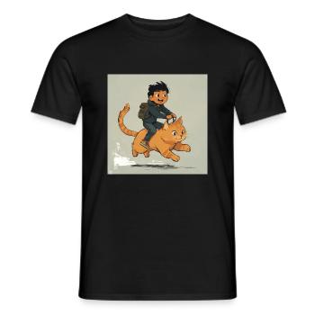 Chevaucher - T-shirt homme - noir - Devant - AI Model Male 178 light (178cm)