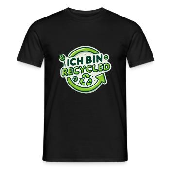 Ich bin Recycled - Männer T-Shirt - Schwarz - Vorne - AI Model Male 178 light (178cm)