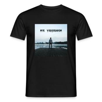 Serc AK & Miro GZ & Never Forget - Men's T-Shirt - black - Front - AI Model Male 178 light (178cm)