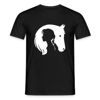 Equestrian Elegance - Men's T-Shirt - black - Front - AI Model Male 178 light (178cm)