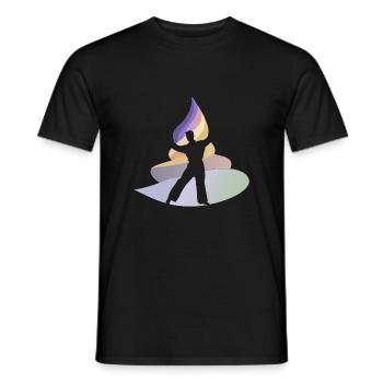 Dance Sport Dancing Modern - Men's T-Shirt - black - Front - AI Model Male 178 light (178cm)